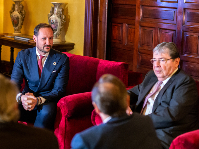 Frokostmøte med Colombias utenriksminister, Carlos Holmes Trujillo. Foto: FN-sambandet / Eivind Oskarson